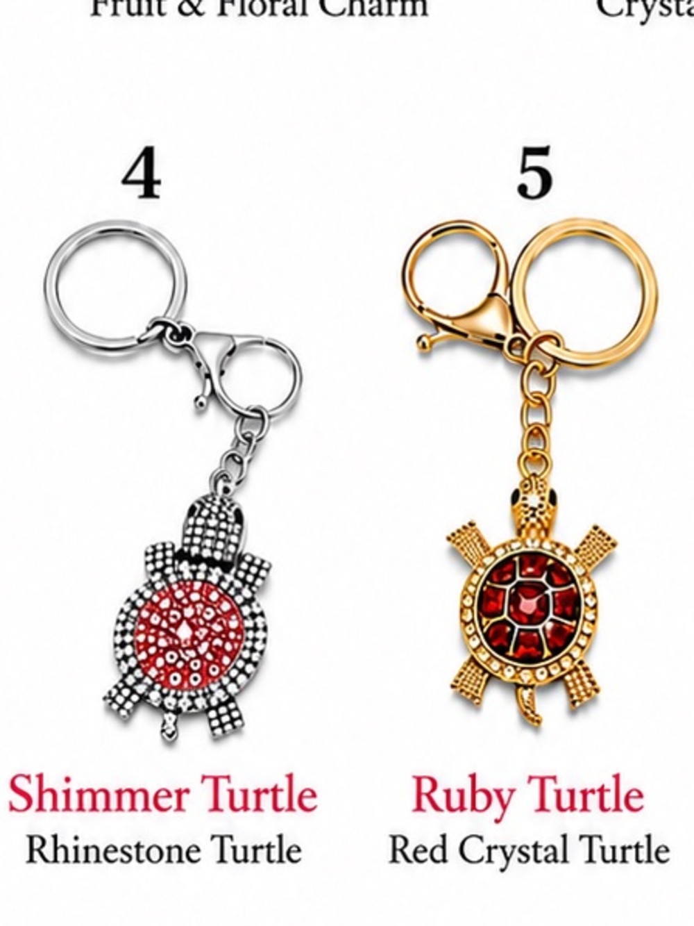 BUY NOW: Pick your Crystal Keychain or Bag Charm- Gold & Silver Rhinestone Char - Picture 4 of 5